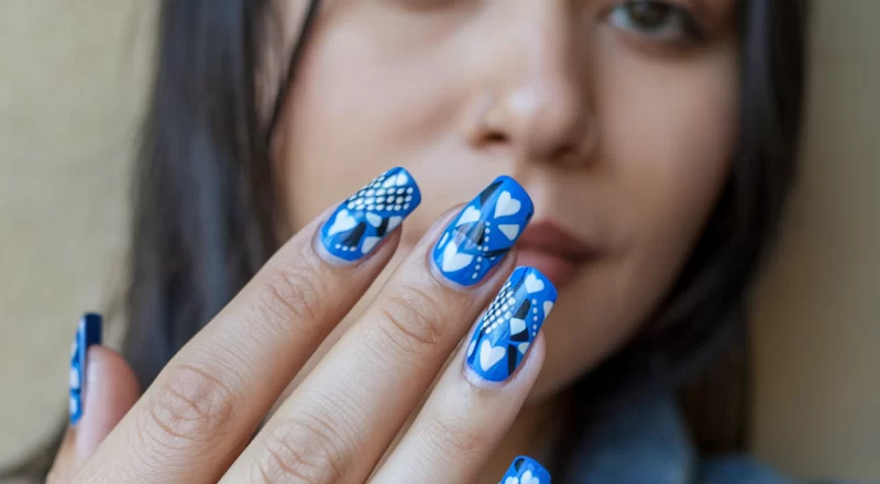 Tendências de Unhas Decorada Azul