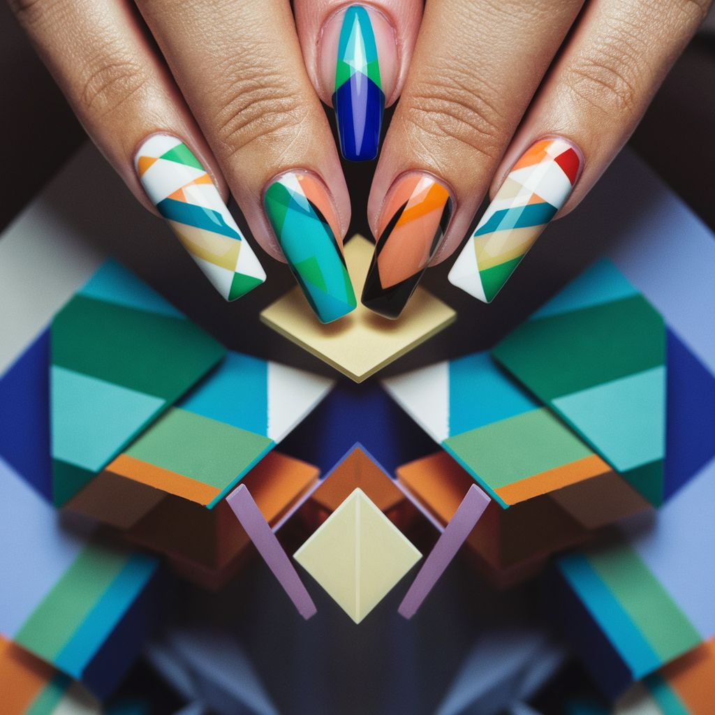 Nail art geometrica