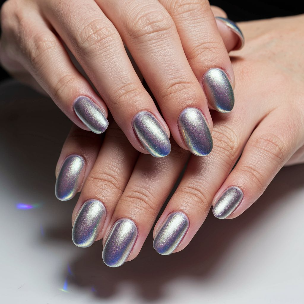 Unhas com efeito holografico