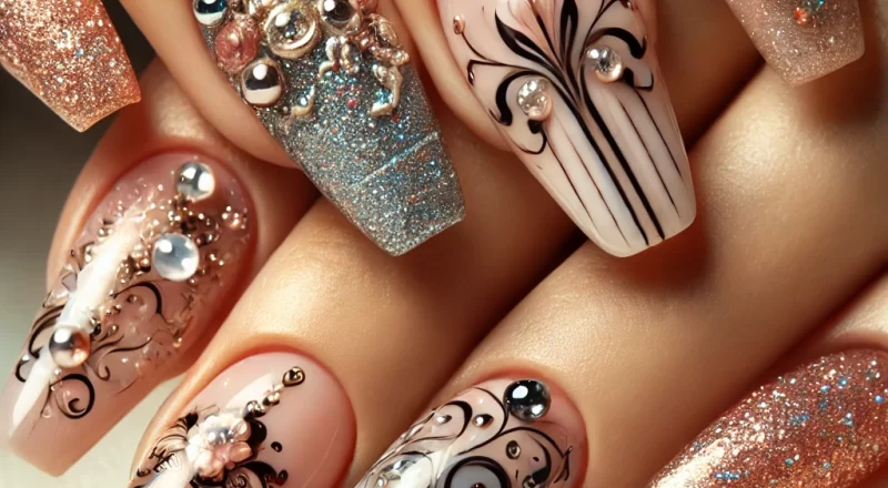 Unhas de Gel Decoradas Elegância Para um Visual Incrível