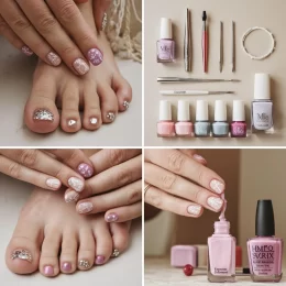 Como Fazer Unhas do Pe Decoradas Simples em Casa 1